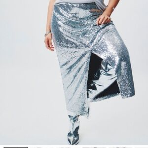Eloquii Sequin Maxi Skirt